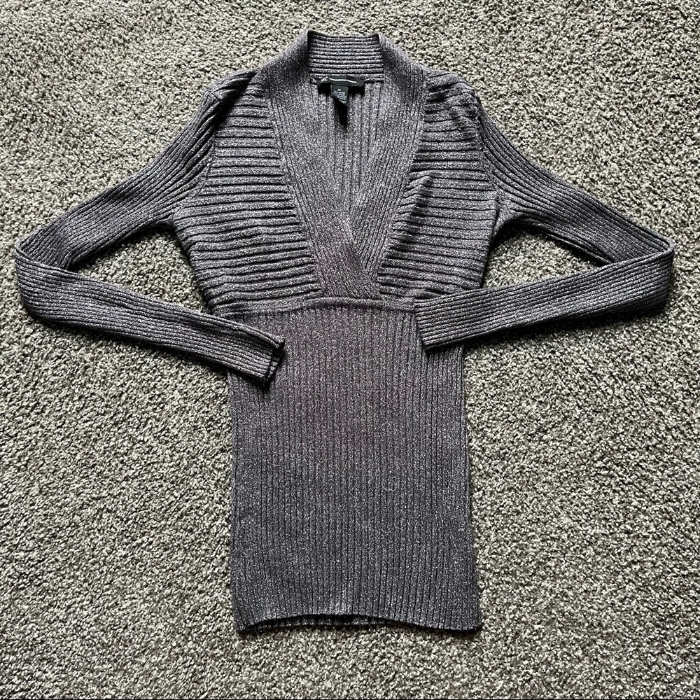 🌸 INC grey sparkly sweater size medium